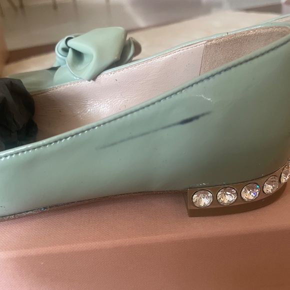 Light Blue Miu Miu flats with bows - Picture 6 of 8